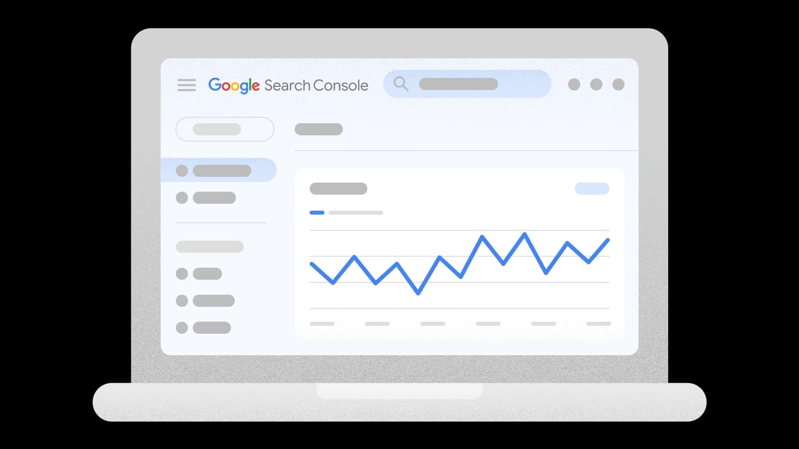 Google Search Console showing an impressions graph for a recently indexed site