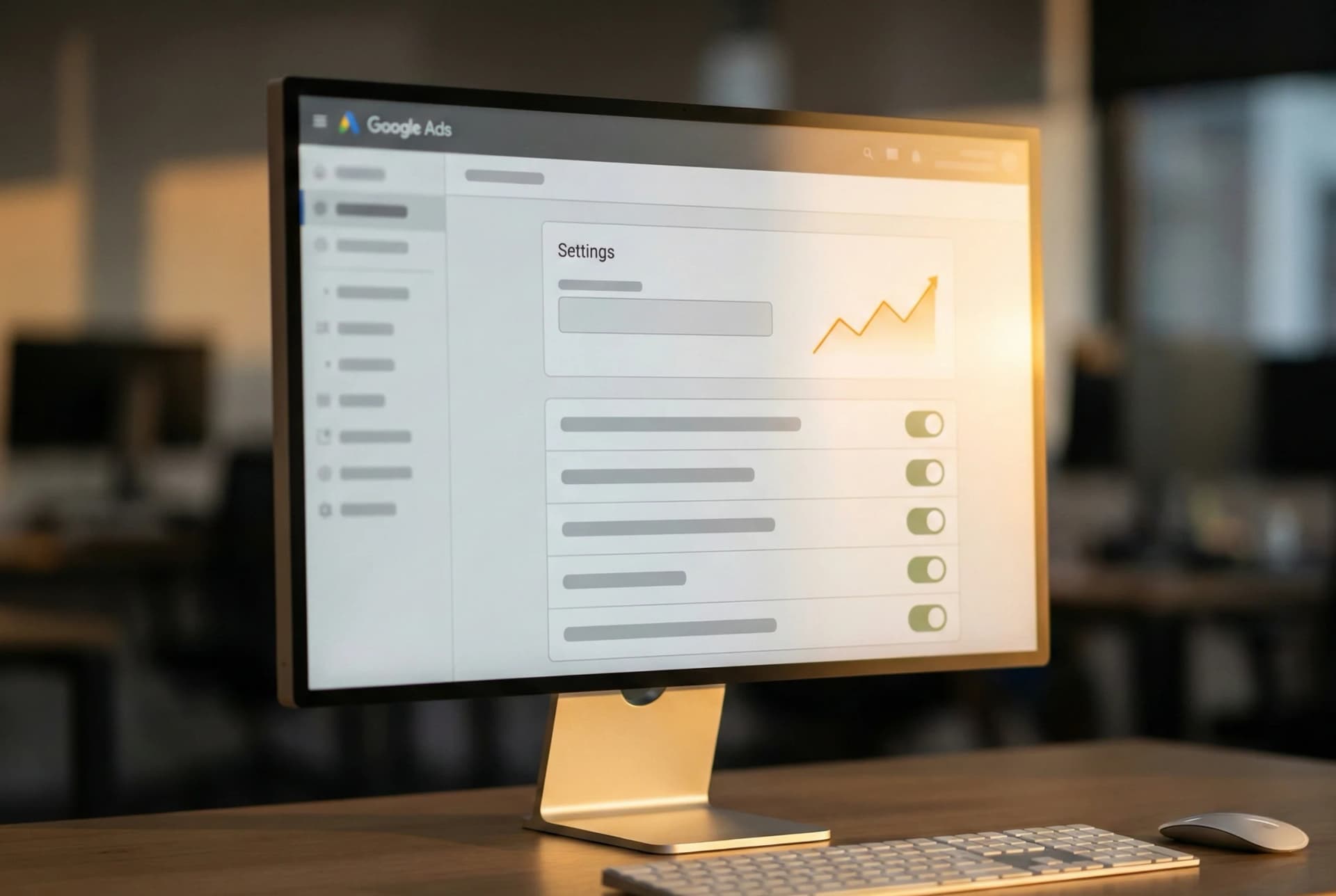 Google Ads optimization interface showing complete budget control by Connascent