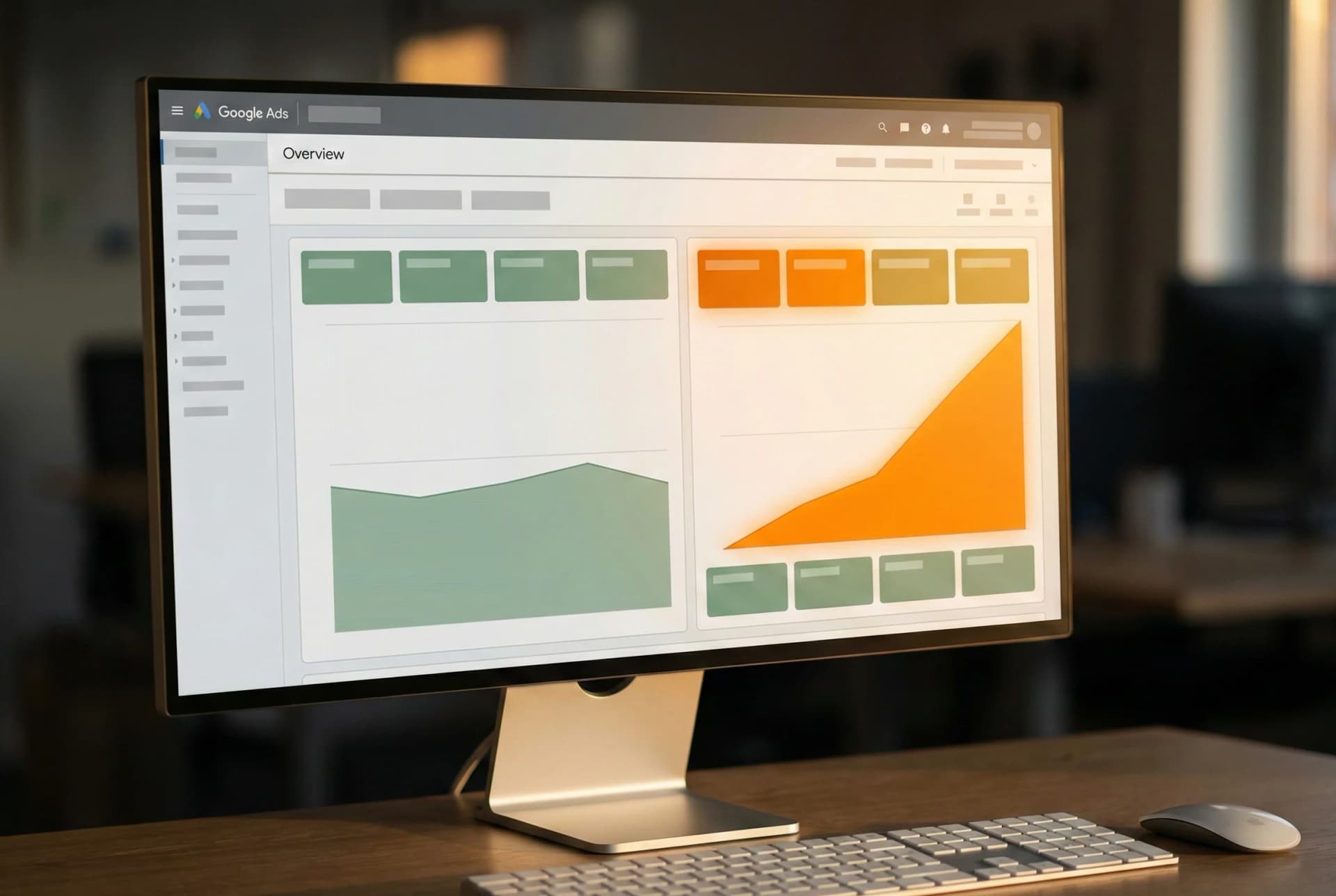 Scalable growth overview dashboard from Connascent Google Ads management services