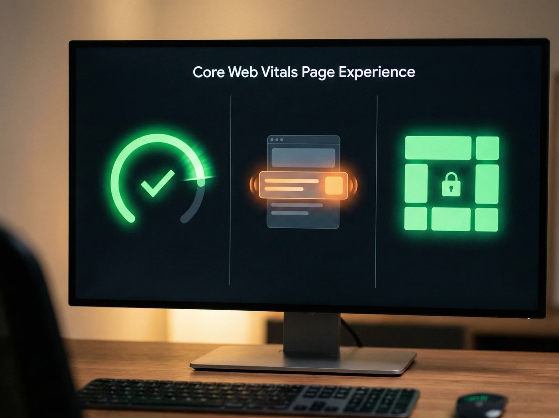 Connascent Core Web Vitals optimization showing improved website speed and security metrics
