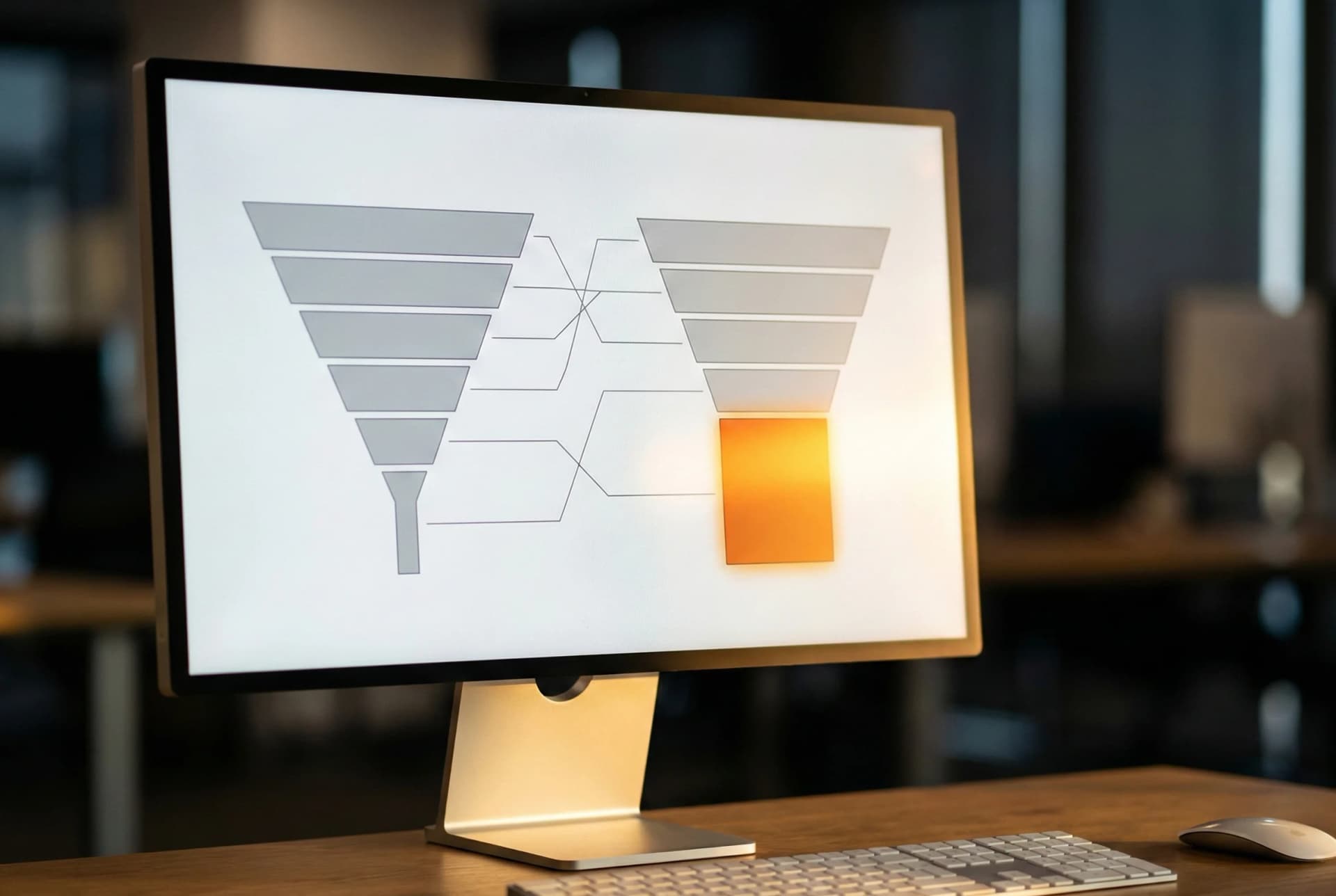 Conversion funnel visualization showing high-intent traffic from Connascent PPC campaigns
