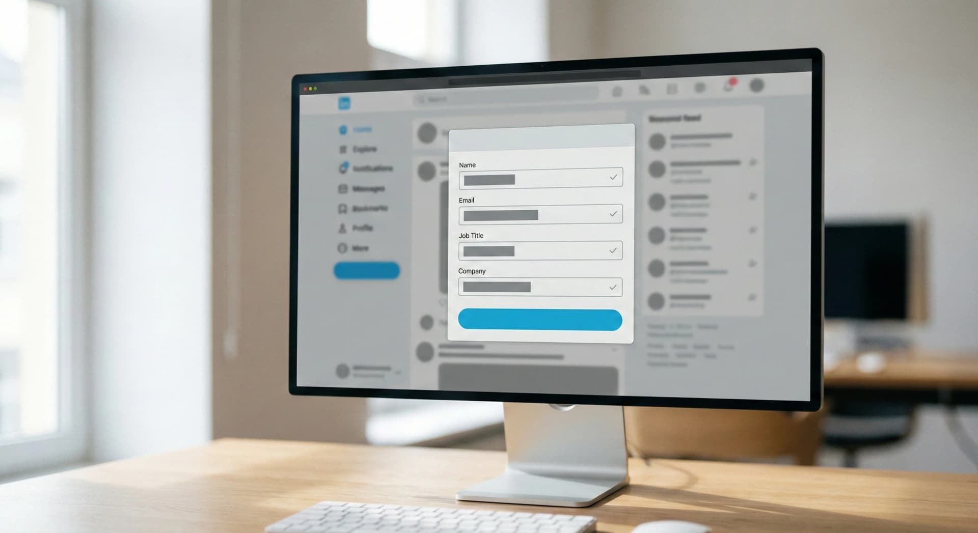 Friction-free LinkedIn Lead Gen Form display optimized by Connascent