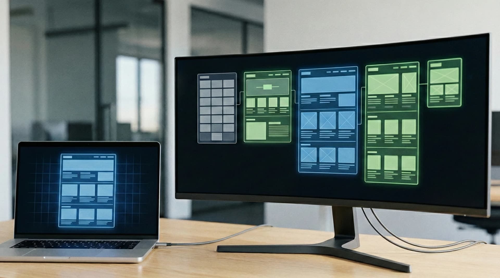 Scalable website design displayed across multiple screens by Connascent development team