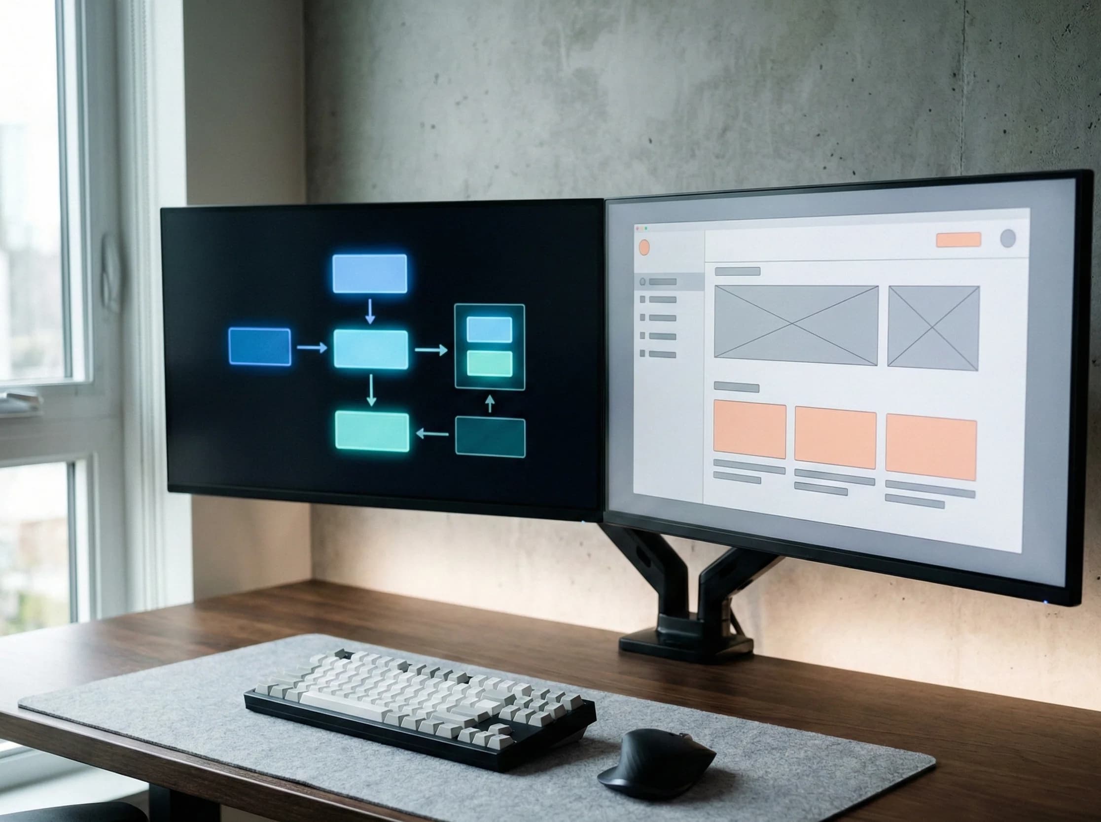 Connascent team planning UI design for custom web application development