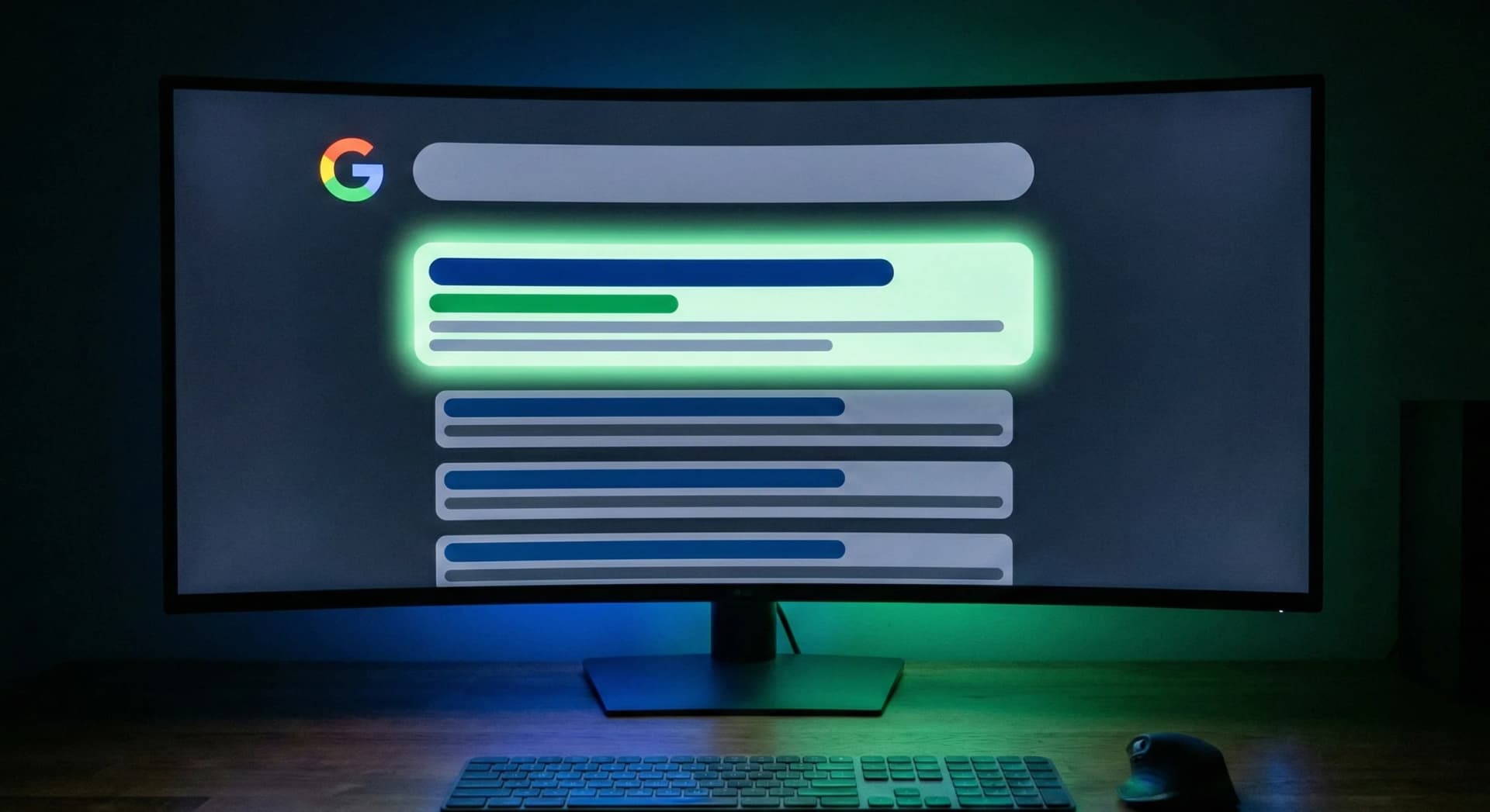 Google search result highlighted showing better SEO rankings from Connascent speed optimization
